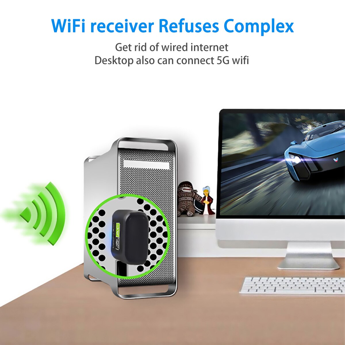 Free Driver USB Wifi Adapter 600Mbps Wi fi Adapter 2.4G/5G Antenna USB Ethernet PC Wi-Fi Adapter Lan Wifi Dongle AC Receiver