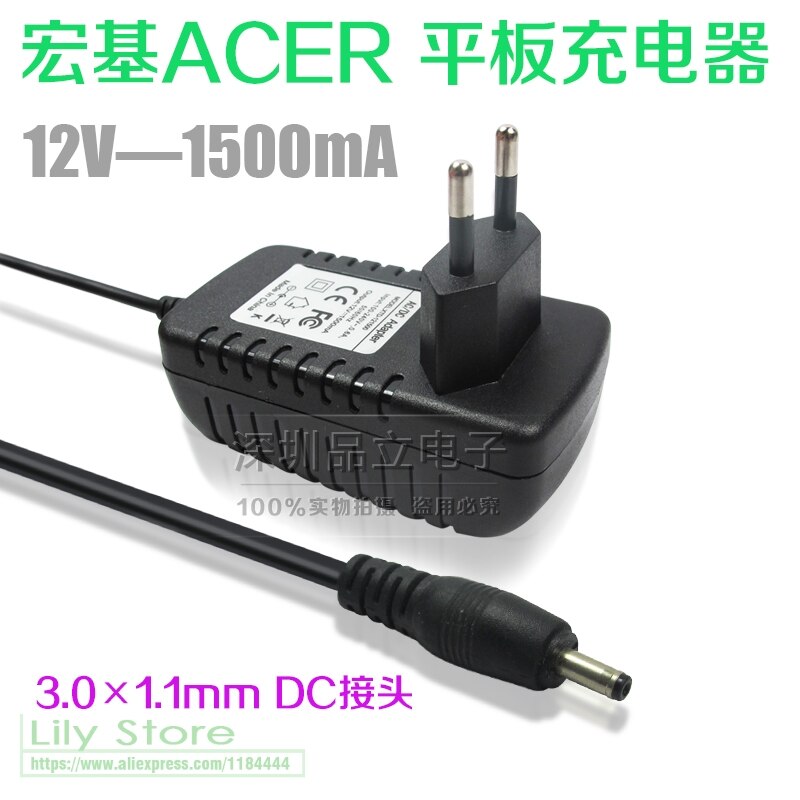 12V 1.5A 2A Tablet Charger for Acer Iconia Tab W3 810 Switch 10 A100 A200 A210 A211 A500 for lenovo Miix 10 Miix2 10 EU plug