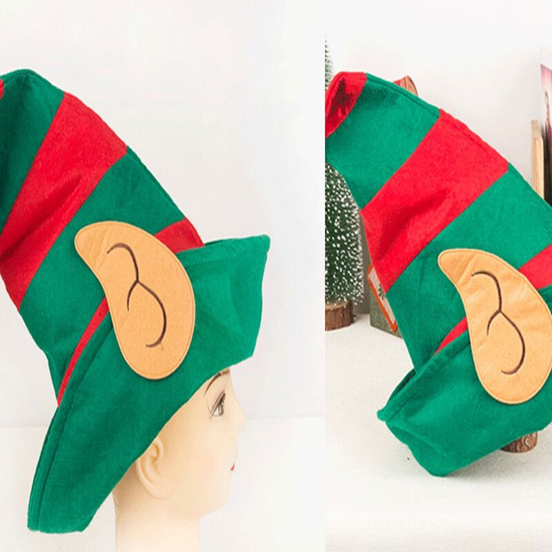 Sombrero de elfo de Navidad para niños y adultos, gorra creativa de dibujos animados para niños, mujeres, niños y niñas, accesorios de de Navidad, 1 ud.