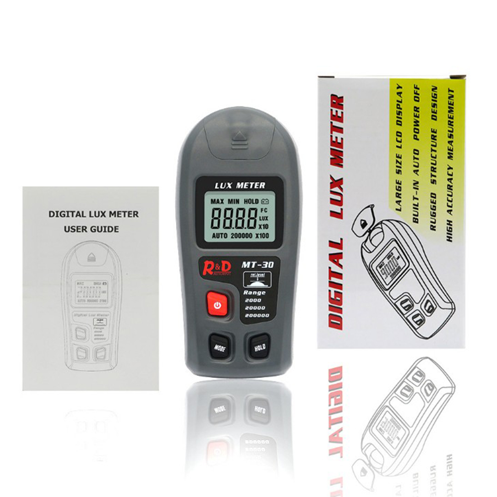 High Precision Portable Mini LCD Digital Luxmeter Visible Light Tester Luminometer Illuminance Instrument 0.1 ~ 200,000 Lux