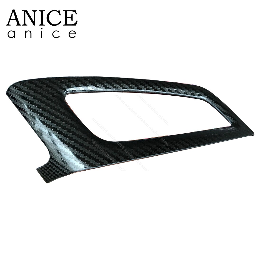 Para Ford Focus MK3 Color de fibra de carbono Interior de ABS tablero aire acondicionado Ventilación. Ribete 2 uds de acero inoxidable