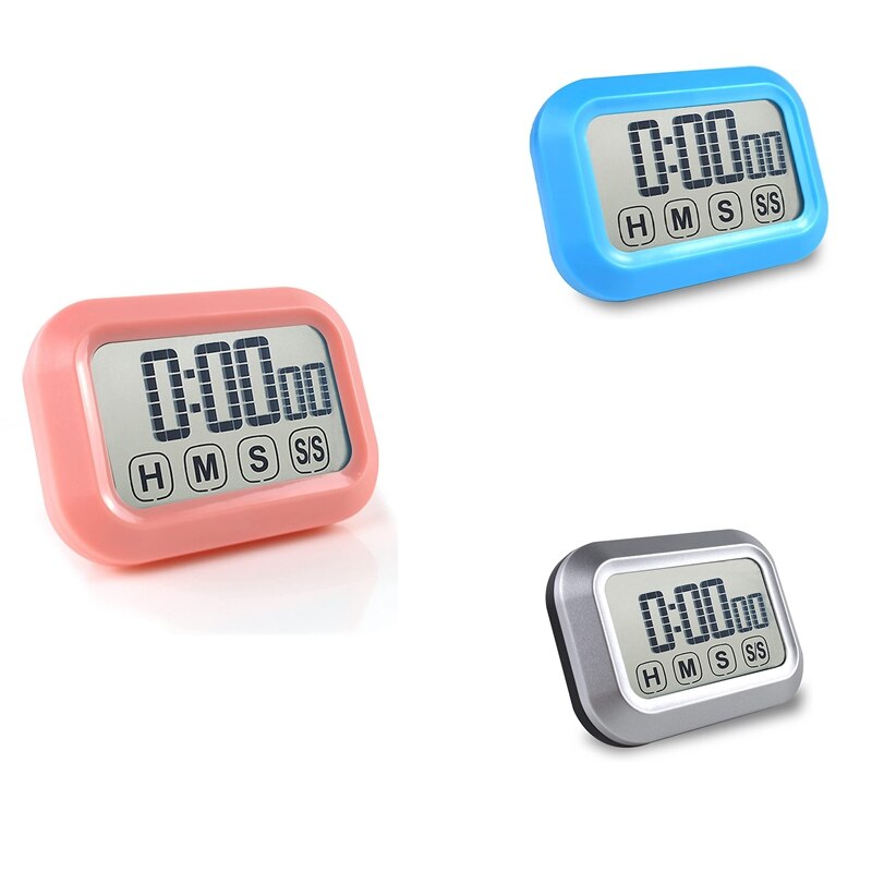 Digital Kitchen Timer Press Screen For Cooking,Magnetic Countdown Count Up Timer,LED Display Large Digits Timer