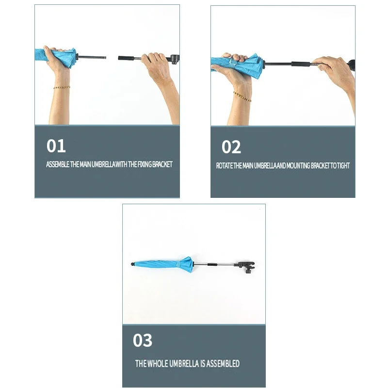 Carrinho de bebê dobrável guarda-chuva uv sol proteção contra chuva 360 graus ajustável universal carrinho pára-sol dossel capa bebê