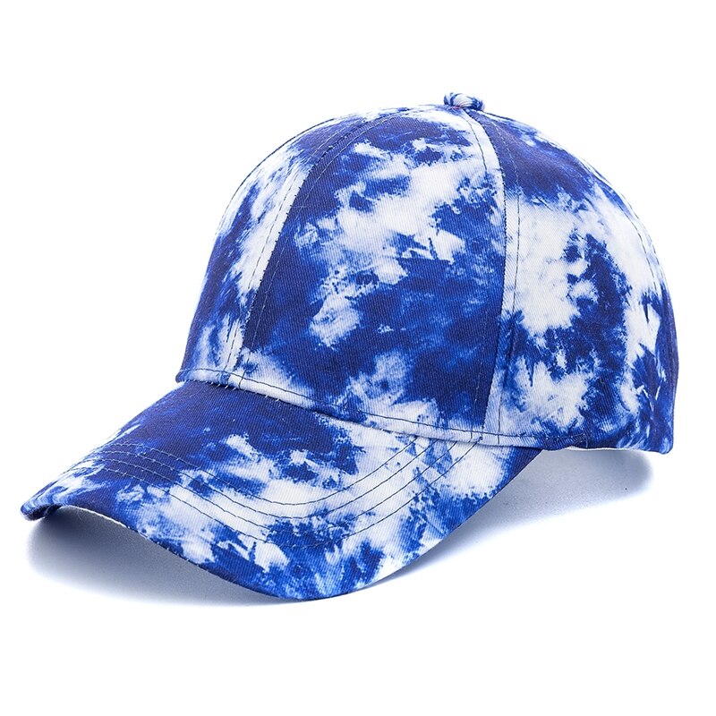 Udendørs afslappet tie dye kasketter til kvinder regnbuefarvet baseballkasket til kvinder streetwear sommerhat: Beige