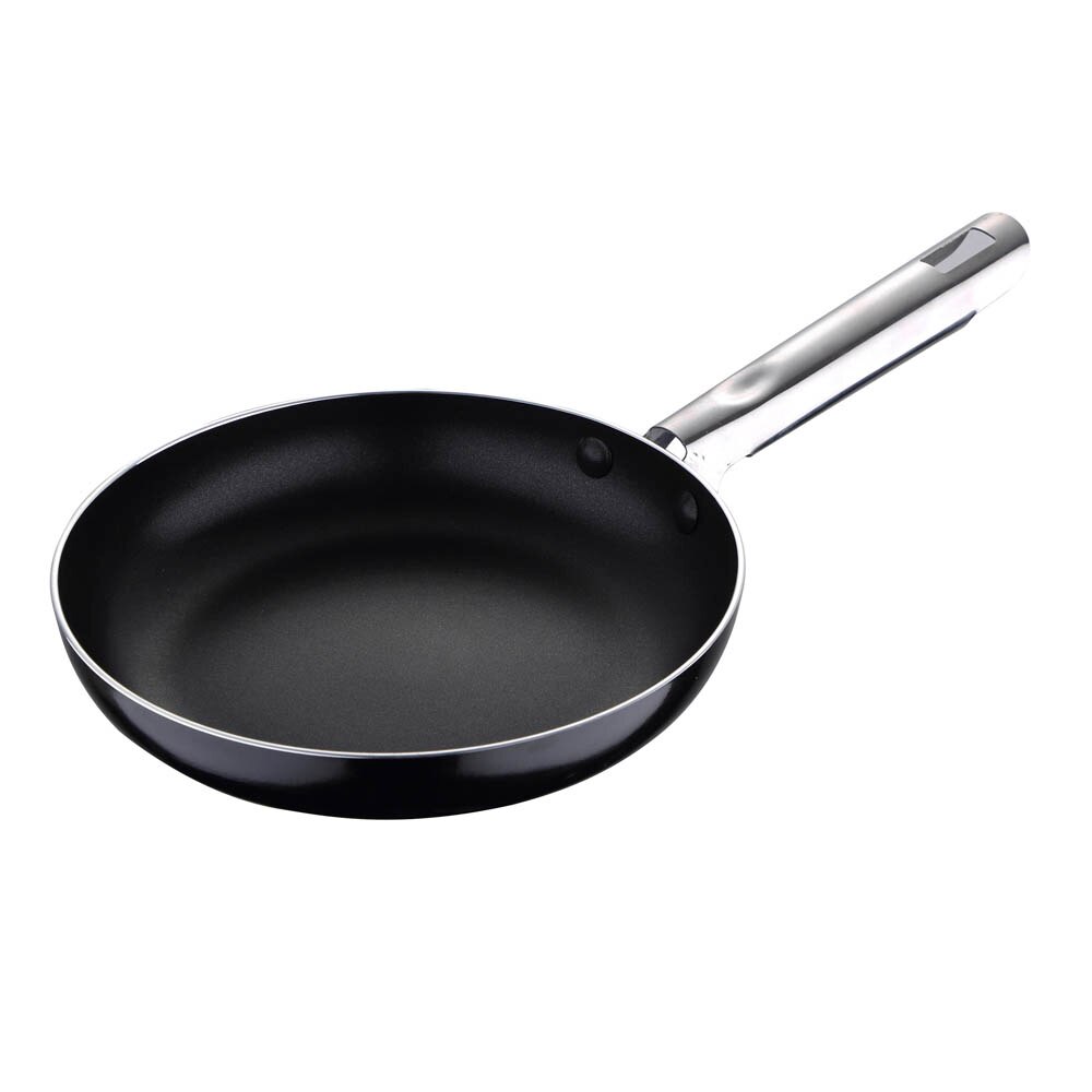 Sarten de aluminio prensado industrial Pixel Pro, 4 tamaños a elegir, doble capa de antiadhernete negro, aluminio prensado, fondo de inducción por puntos, mango de acero inoxidable, sarten, sartenes