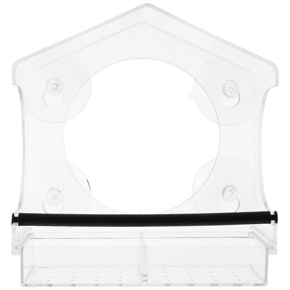 Acrylic Bird Feeder Wall-mounted Transparent Window Bird Feeder for Balcony: Default Title