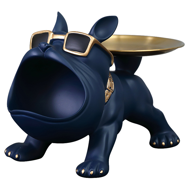 Bulldog Hars Standbeeld Opbergdoos Beeldje Hond Home Decor Dier Ornament Craft Art Sculptuur Beeldje Thuis Puppy Sculptuur