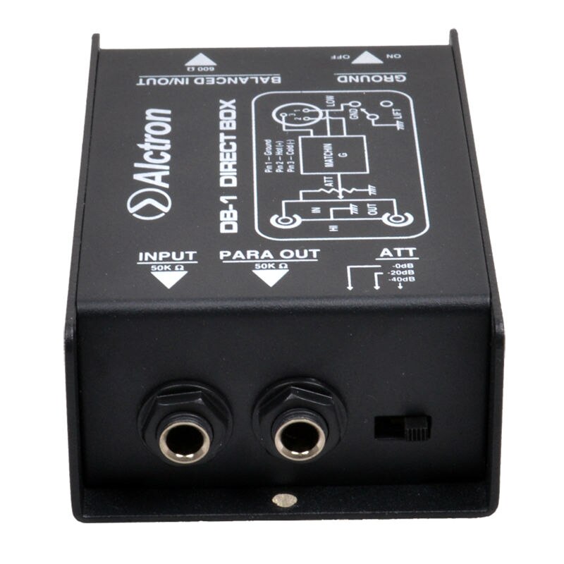 Alctron DB-1 Di Direct Box Komen, Passief Stereo Di Direct Box - 1 Kanaals Professionele Di Dozen