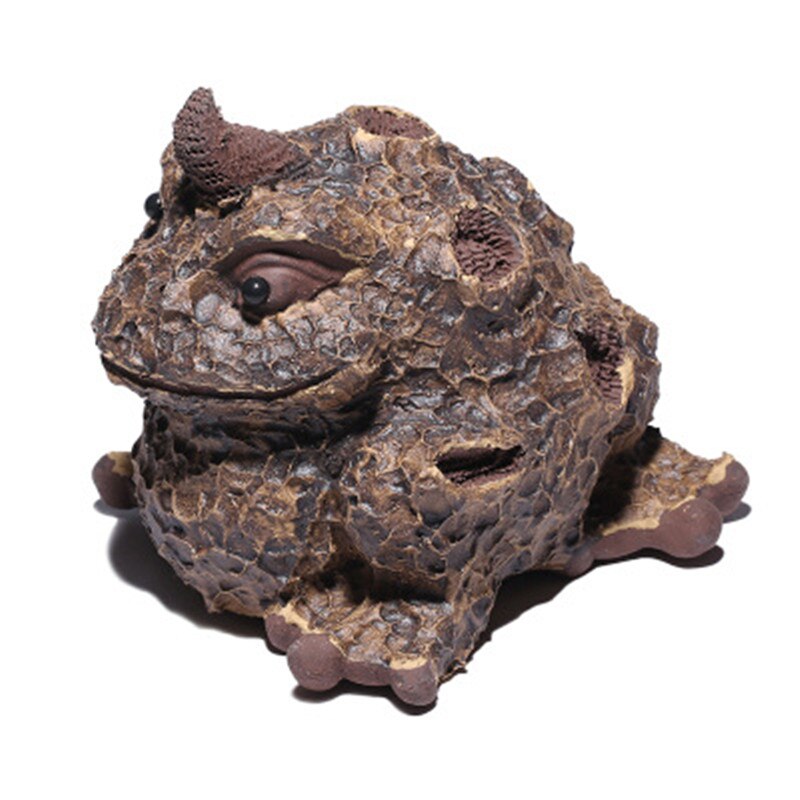Strange Toad Purple Sand Tea Pet Decoration Sculpture Handmade Bark Jinchan Small Tea Ceremony Accessories Collection