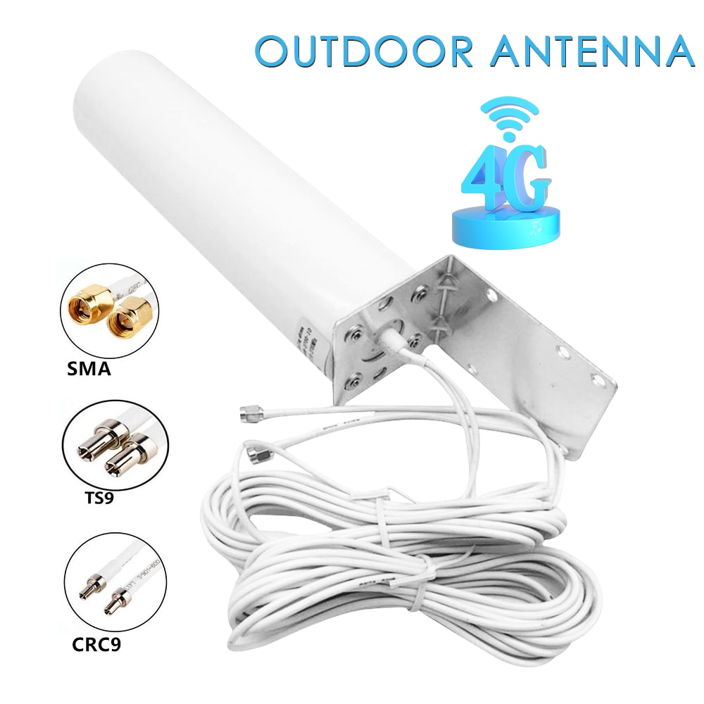4G LTE Antenna 3G 4G External Antenna Outdoor Antenna With 5M Dual Slider CRC9/TS9/SMA Connector For 3G 4G Router Modem