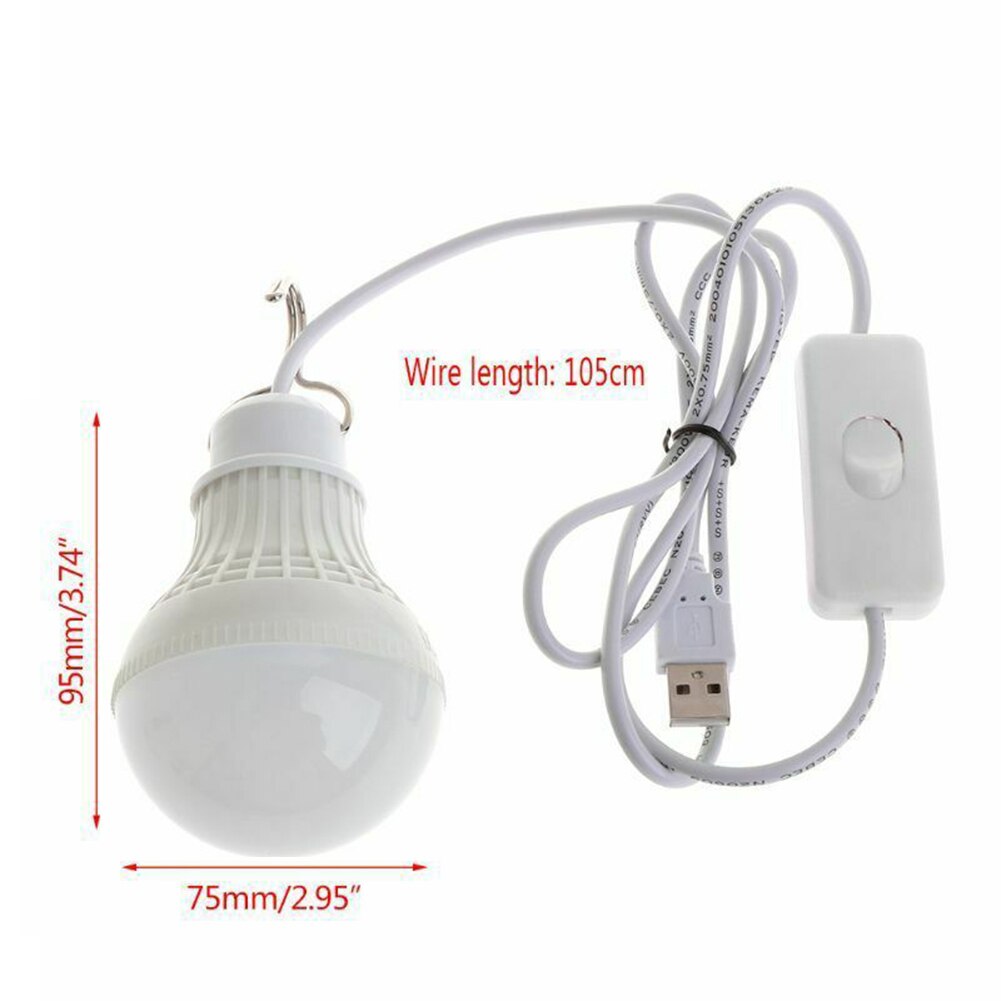 Practical 5W Portable LED Camping Bulb Light Durable Multi-functional Outdoor Tent Hanging Emergency Lantern Lamp