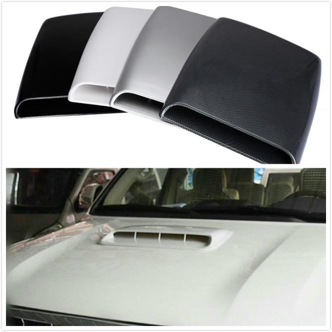 Tampa bonnet de fluxo de ar universal para carro, tampa de fibra de carbono para saída de ar