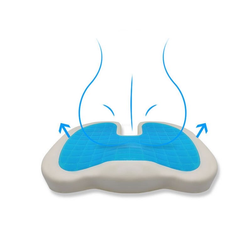 Sitting Cushion Gel Pillow Flex Sitter Flex Back Support Sit U-shape memory cotton gel seat cushion Posture