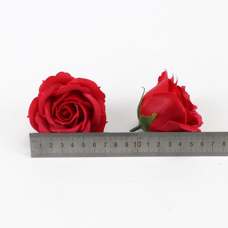 25 stk stor størrelse sæbe roser blomster hoved ægte touch sæbe roser kunstige blomster til gør-det-selv bryllup hjemmedekoration
