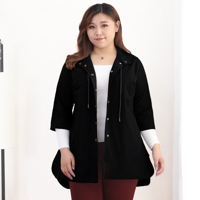 Grande taille 10XL 9XL 8XL - 4XL femmes longs Trench manteaux manteau décontracté femmes pardessus bureau dame grandes tailles vêtements pour Femme