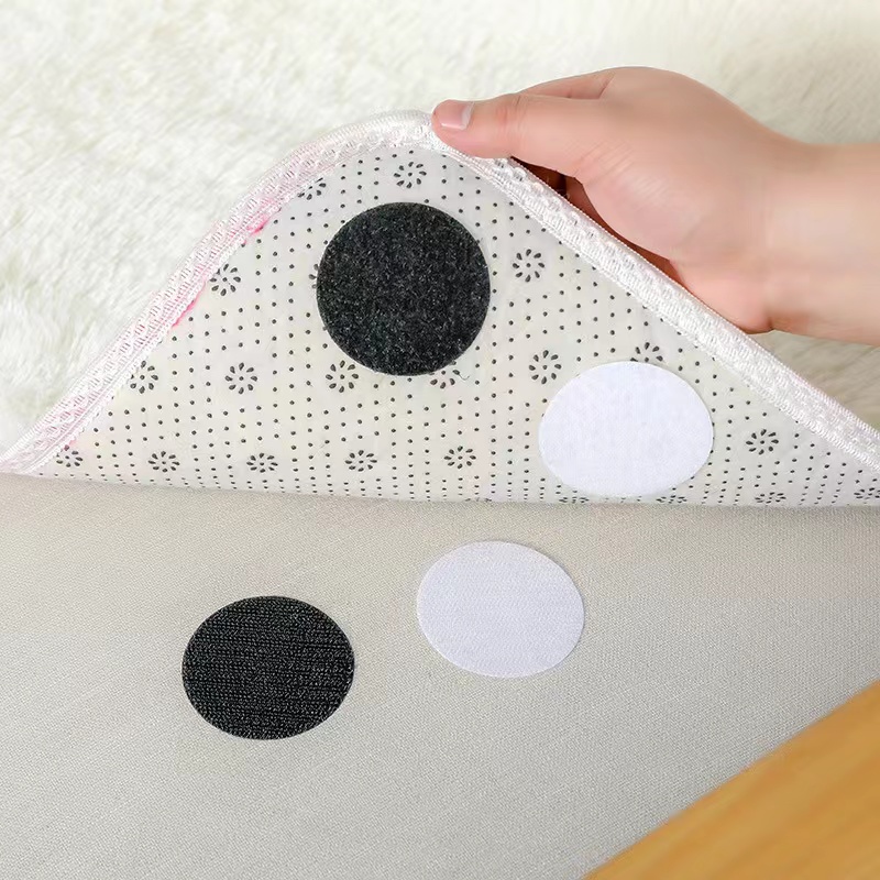 30 Paar doppelseitige selbst klebende Aufkleber mit Klett verschluss selbst klebendes Klebeband Teppich mit festem Patch Anti-Rutsch-Griff