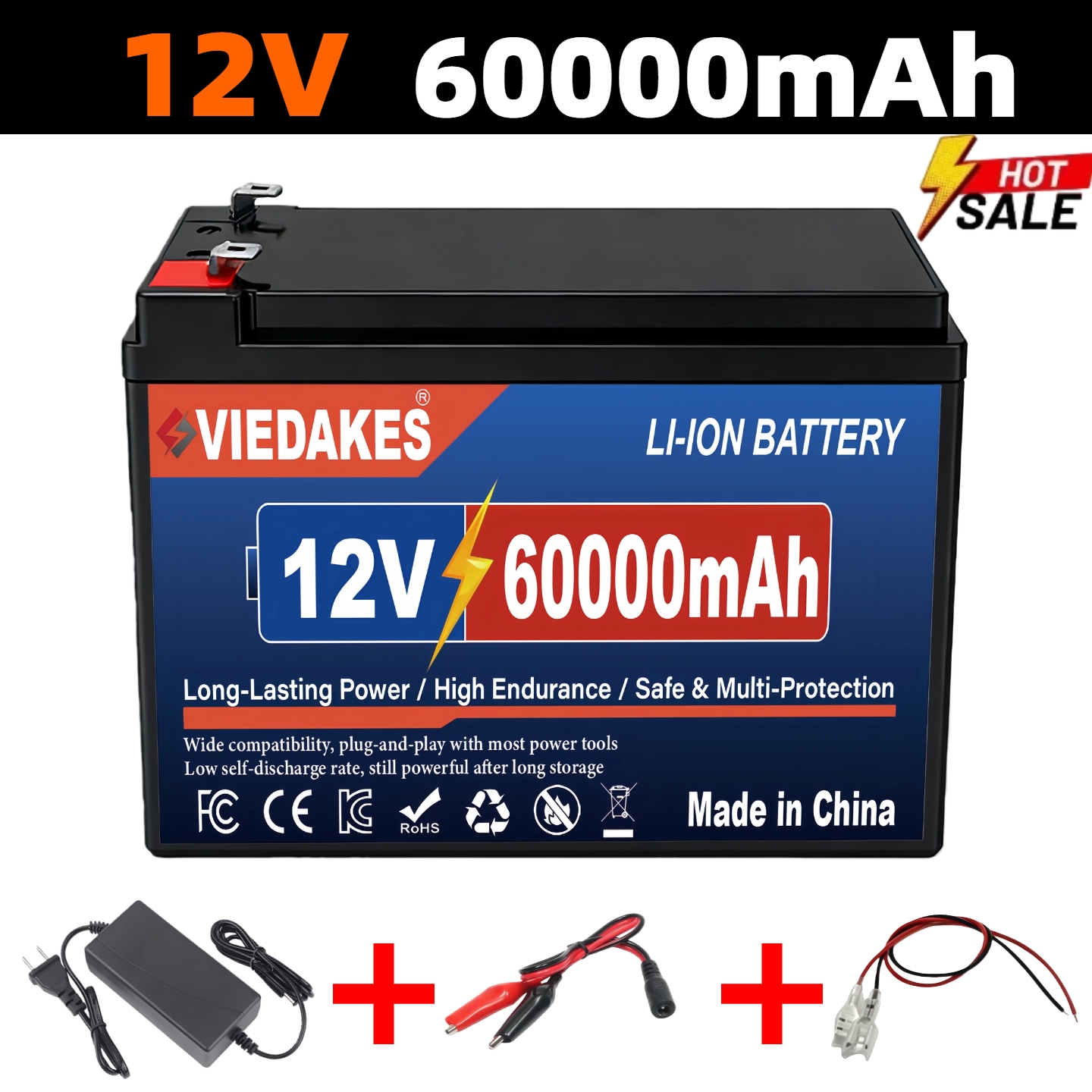 100Ah Deep Cycle 12V LiFePO4-batterij - compact voor kamperen RV zonne-boot elektrische rolstoel trollingmotor: Rood