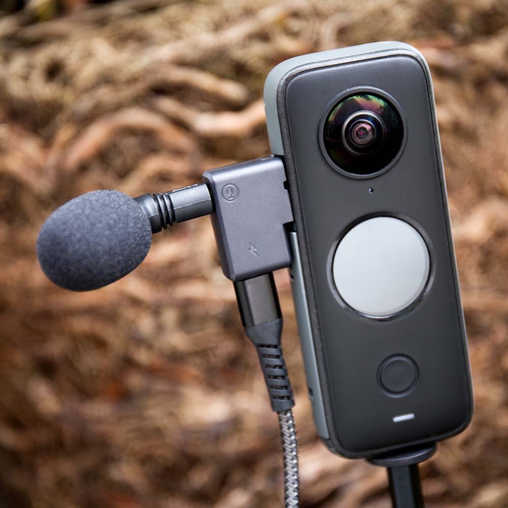 Microfoon Adapter Audio Type-C Opladen Externe Converters Lichtgewicht Draagbare Muziek Elementen Voor Insta360 Een X2