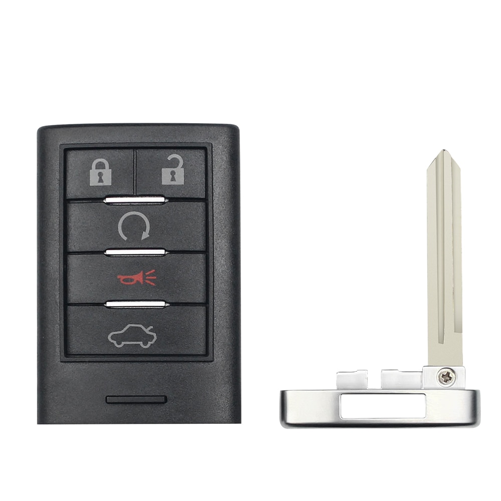 Keyyou-vaihto 5 -painikkeinen älykäs kaukosäätimen avaimen kuori cadillac cts xts dts srx ats escalade gmc avaimeton lukitusavain