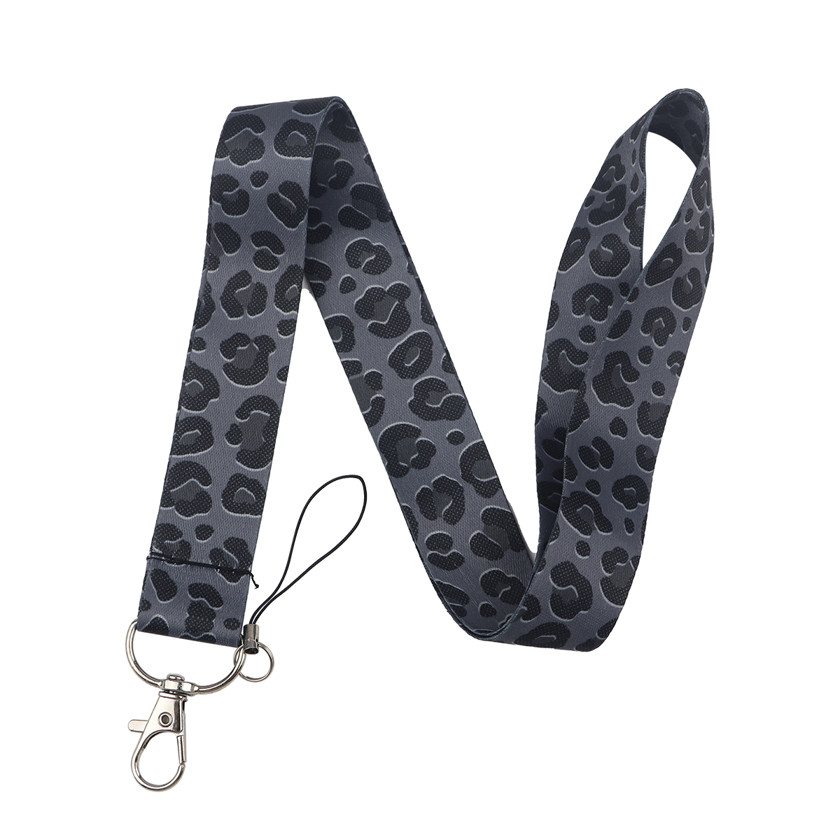 Gray Leopard Print Lanyards for Keys Neck Strap For Card Badge Phone Straps Key Chain Keyrings Key Holder DIY Hang Rope