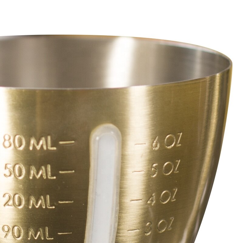 230ml Stainless Steel metal Cocktail Bar jigger golden liquid Spirit shaker Measuring Cup