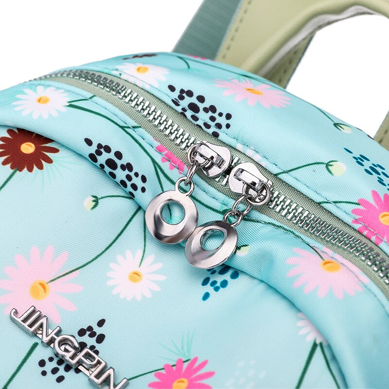 Mochila de viaje con estampado Floral refrescante para mujer, mochila bonita estilo Oxford de tela duradera, bonita estilo escolar