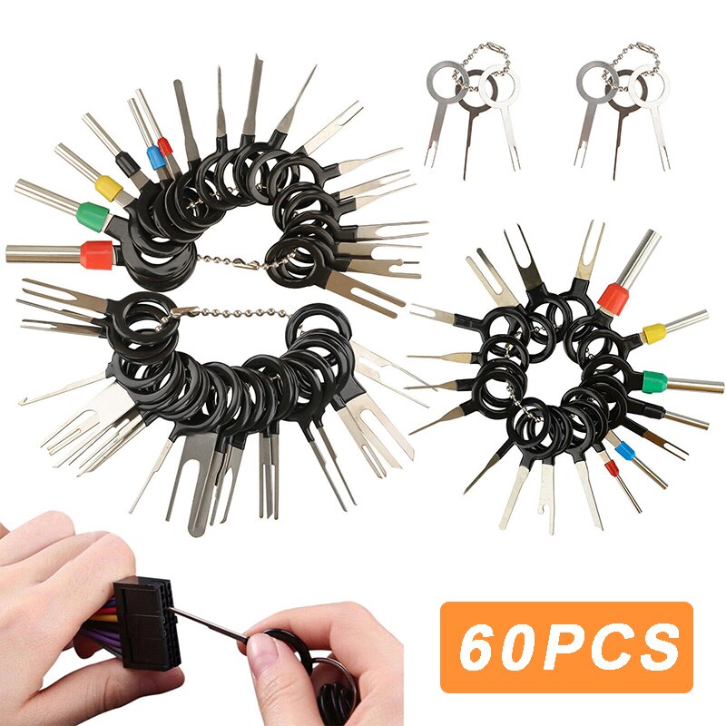 60pcs Car Terminal Connector Removal Wire Pin Extractor Release Tools Kit Car Repair Tool Extracting Stylus Set