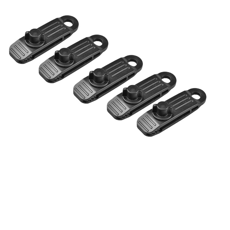 Pinzas para caravana para tienda de caravana, cubierta de remolque de barco, abrazadera a prueba de viento, lona a presión, pinza para tienda de campaña, toldo, accesorios de Camping: 5 pcs Black