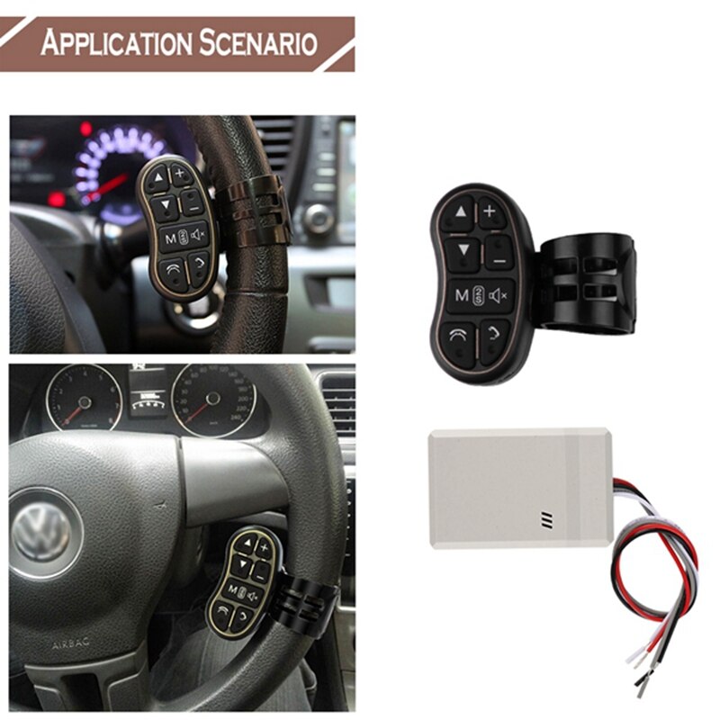 Bil universal ratknap hjul kontrol nøgle trådløs fjernbetjening anvendelig til ethvert mærke bilnavigation dvd-system