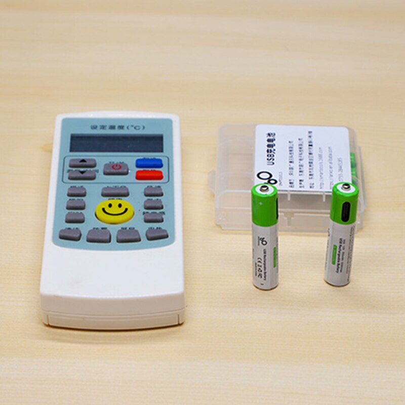 Pilas AAA de iones de litio de 1,5 V, recargables por USB, 750 mWh, para control remoto, ratón inalámbrico + Cable