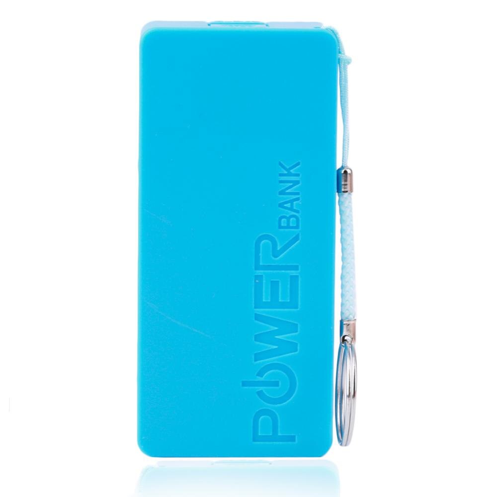 5600 Mah 5V Usb Diy Powerbank Case Externe Draagbare Batterij Opbergdoos Power Bank Case Box Voor Mobiele telefoons: Blauw