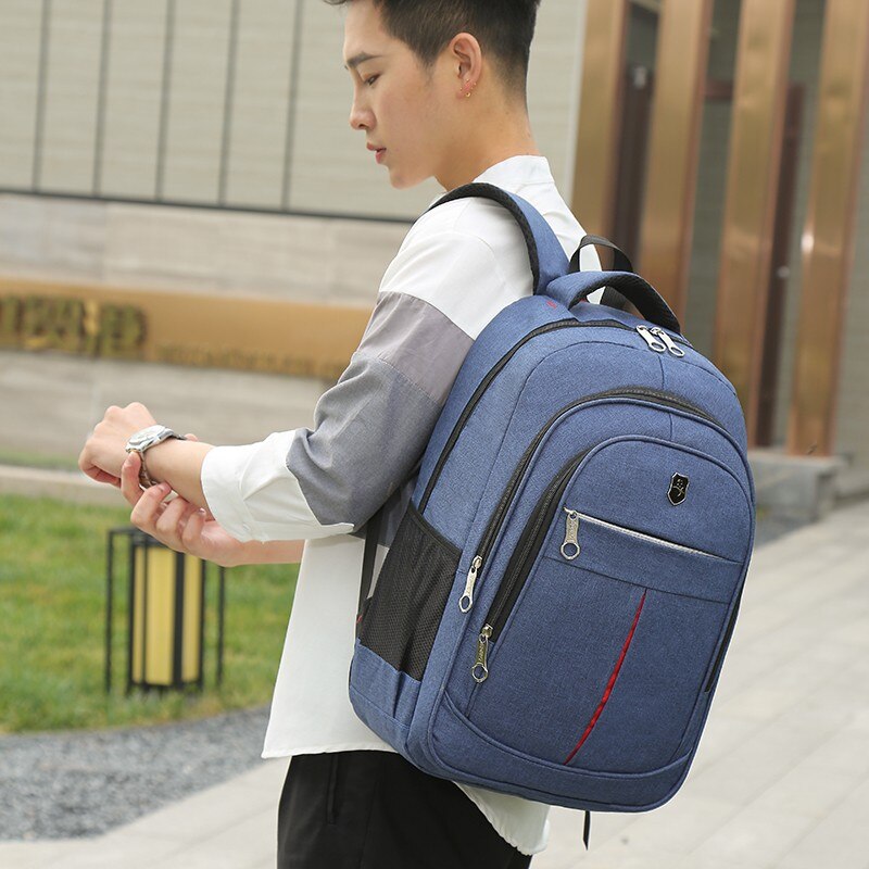 Oxford stoffen waterdichte rugzak herenrugzak effen kleur casual schooltas grote capaciteit sac a dos homme
