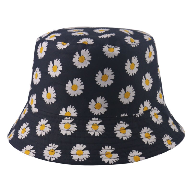 Rævemor reversibel sort hvid stribet zebra print spand hatte til kvinder gorras fisherman caps sommer: Daisy