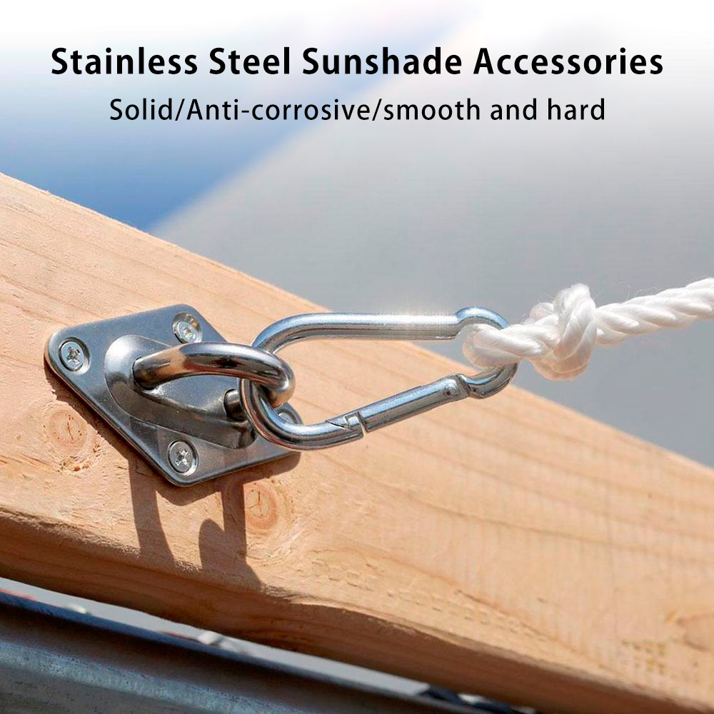 Edelstahl Heavy Duty Haken Garten Sonnenschutz Segel Befestigungsset Baldachin Markise Hardware Armaturen M5 Sonnenschutz Segel Befestigungsset