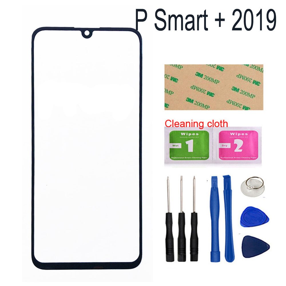 For Huawei P smart + (No LCD Touch Screen) Front Glass Panel Outer Cover Assembly Parts: Plus 2019 tools