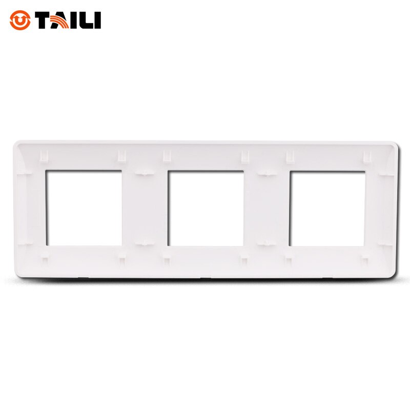 TAILI plaque avant de cadre à trois gangs | Pour interrupteur mural, panneau de bricolage 220*80mm