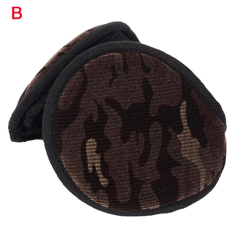 Udendørs ridning camouflage ørebeskyttere varme mænds vinterdage øreringe ørestuderende tykkelse stærk slid god ørebeskyttelser: Brun camouflage