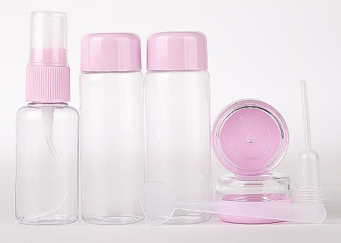 7pc/Set Mini Travel Makeup Cosmetic Face Cream Pot Bottles Plastic Transparent Empty Make Up Container Bottle Travel Accessories: 3