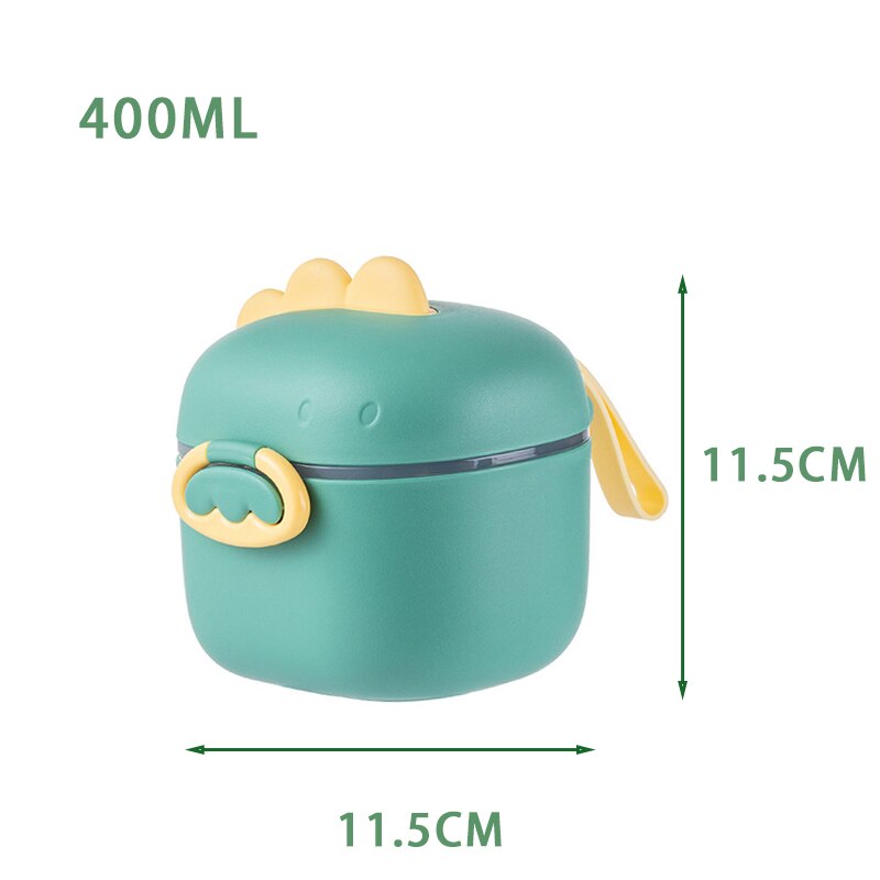 Baby Formula Milk Storage Food Container For Children Portable Mix Container Baby Food Storage Infant Milk Powder Container: Small Green