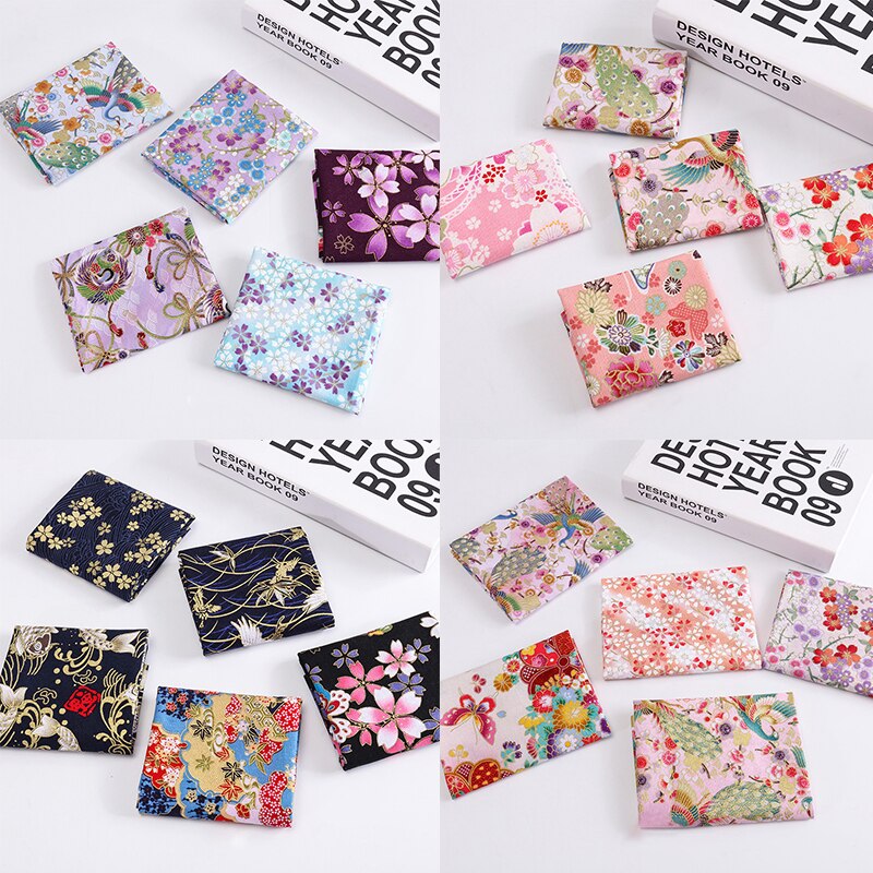 5 stykker / sæt blomstermønster patchwork klud japansk stil til husholdnings syforsyninger multifunktionelt diy håndlavet tilbehør