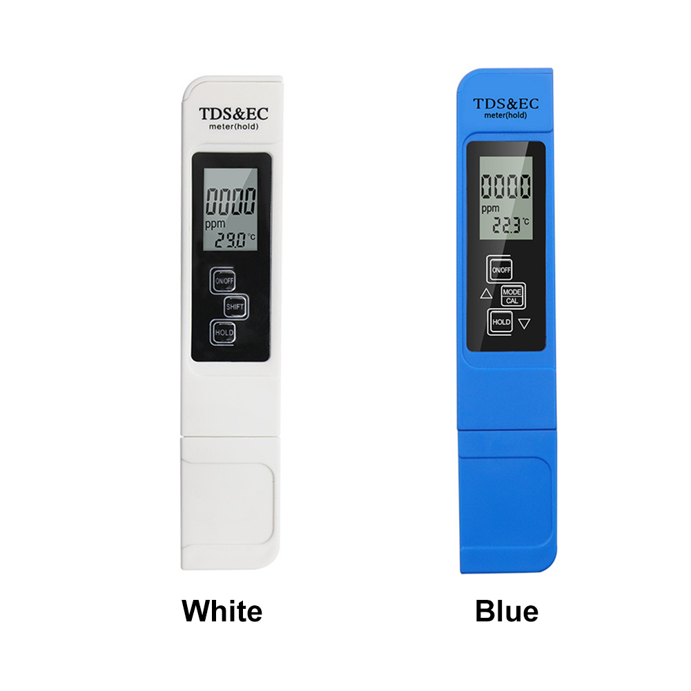 Monitor 3 In 1 TDS EC Conductivity Temperature Meter Digital Display Accurate Range 0-9990 Purity Data Hold Water Tester