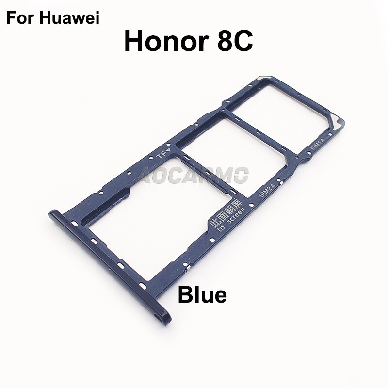 Aocarmo Nano Sim Card Tray MicroSD Slot Holder For Huawei Honor 8C BKK-AL10 BKK-AL00 Replacement Part