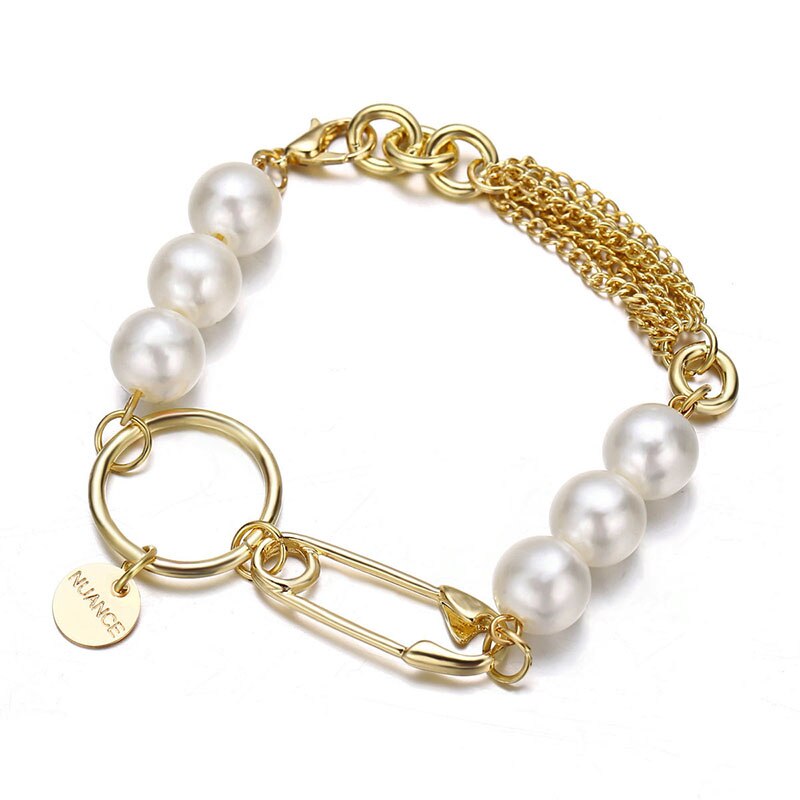 5pz Oro catena Braccialetti Braccialetti impostato Boho Braccialetti con Ciondoli per le donne Dei Braccialetti Da Polso Femme Gioielli: B00243