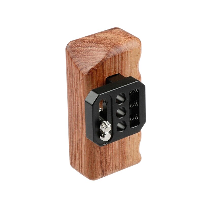 A sinistra di Legno della Maniglia Grip Mount Supporto per Panasonic GH DSLR Macchina Fotografica DV Video Cage Rig