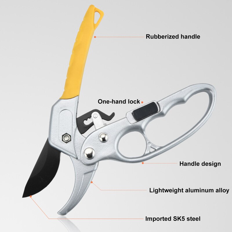 Heavy Duty Pruning Shears Ratchet Hand Pruner Durable Pruning Tools Great Garden Hand Tool Gardening Arthritis Tools