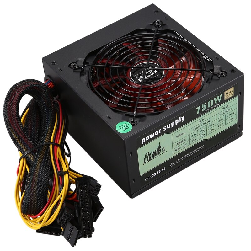 550W Quiet with Fan ATX 12V 4/8-Pin PC Power Supply Modular SLI Illuminated Fan for High-End Computer Configuration PC