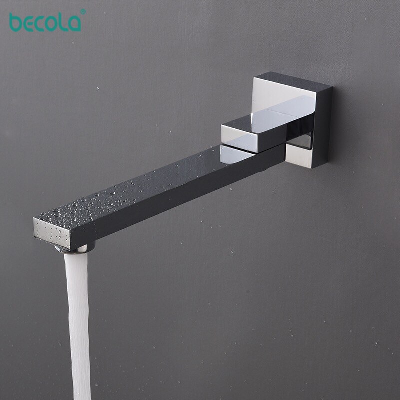 Solid Brass Wall Outlet Wall Mounted Shower Spout Bath Tub Shower Mixer Faucet Spout Filler 180 degree Folding