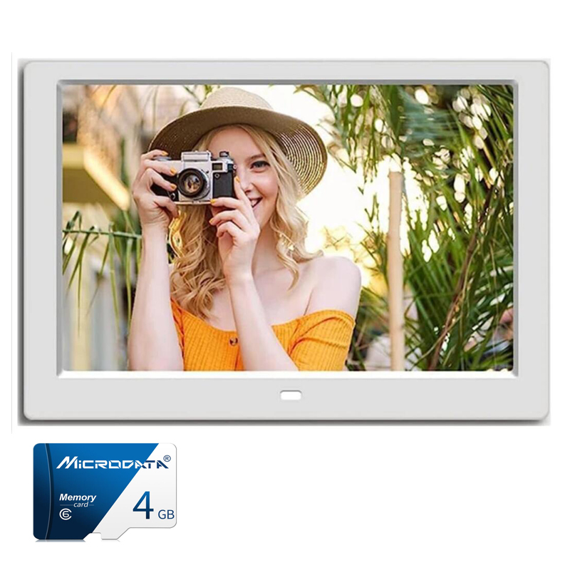 10-Zoll-Digitalfotorahmen mit 1280 x 800 IPS-Bildschirm, digitaler Bilderrahmen mit 1080P-Videomusik-Diashow, volle Funktion: Beige / uns-Stecker
