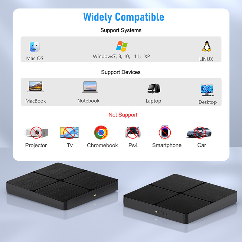 External Blu-ray DVD Drive USB 3.0 Portable BD-Combo CD DVD Player Reader Burner for Laptop PC Computer Notebook Windows Mac