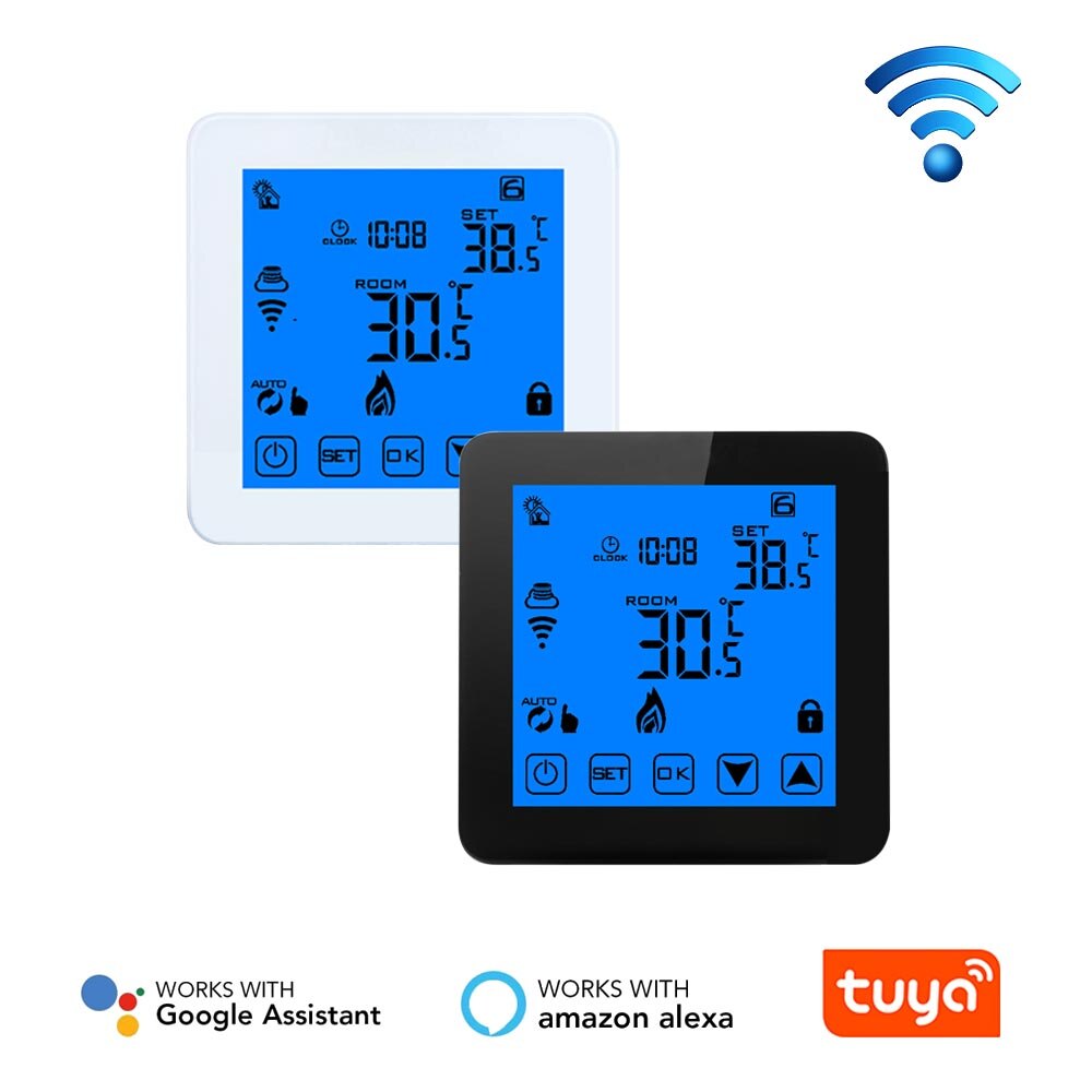 HY08 3A 16A MINCO HEAT Thermoregulator LCD Touch Screen Thermostat For Electric Heating Floor System Room Temperature Controller